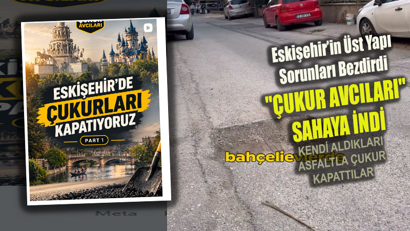 Kendi �uval�ndaki So�uk Asfaltla �ukur Kapatan 