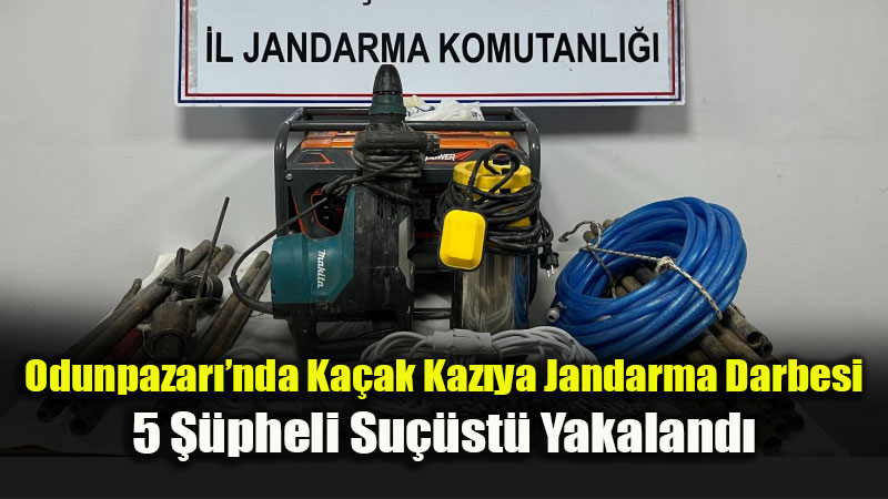 Odunpazar��nda Ka�ak Kaz� Yapan 5 ��pheli Su��st� Yakaland�