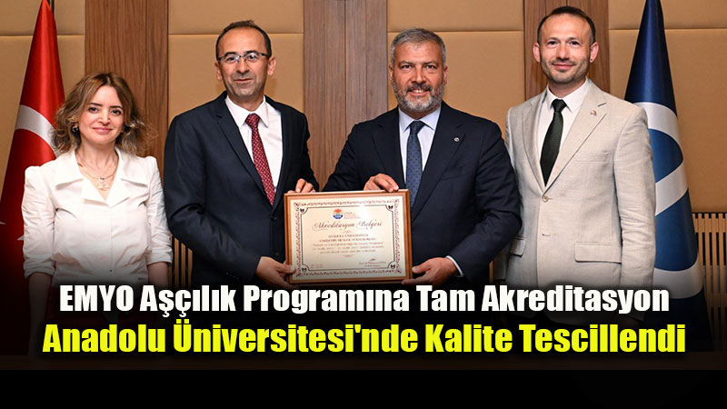 .TURAK�tan Anadolu �niversitesi EMYO�ya Akreditasyon Plaketi