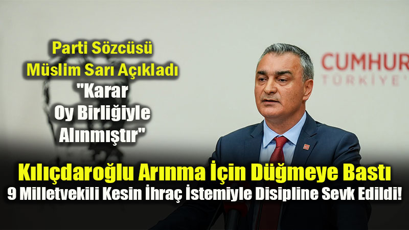 K�l��daro�lu Ar�nma ��in �lk Ad�m� Att�: 9 Vekil ��in "Kesin �hra�" Talebi
